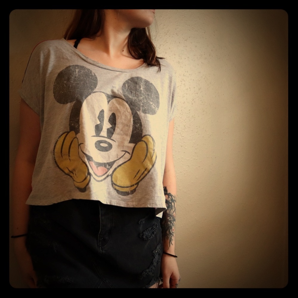 Mickey shirt with rainbow back